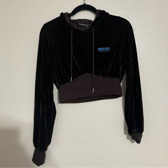 PLT Shape Brown Baby Girl Velour Hoodie with Matching Skirt Size 8 - Picture 8 of 8